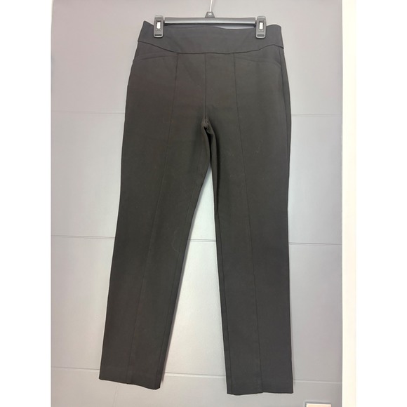 Chico's Pants - Chicos‎ So Slimming Black Straight Leg Pull On Pants Size 0 Short Stretch Seamed